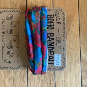 NATURAL LIFE Floral Boho Bandeau - Blue and Red